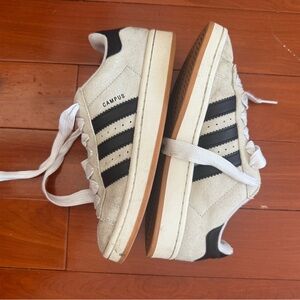 Adidas Campus Shoes in Off-White and Black